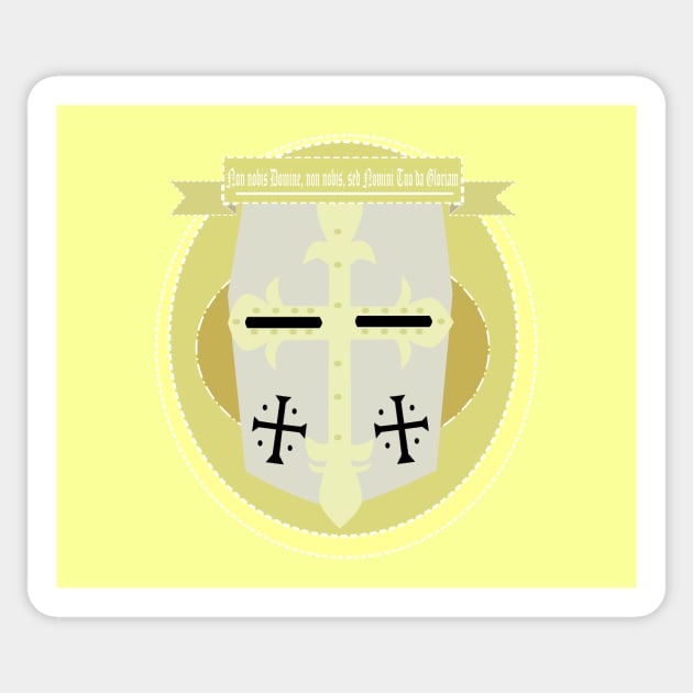 Knight Templar Yellow Sticker by Noakyr